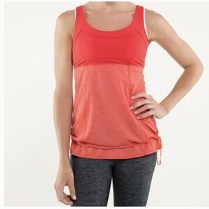 Lululemon Tank Top Run Ta Ta Topper Love Red‎ Style W1C50S